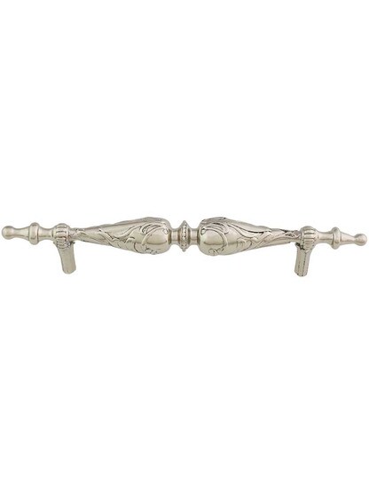 Cantata Drawer Pull - 5 inch Center-to-Center in White Brass.